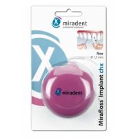 Miradent Mirafloss Implant CHX тонкая зубная нить для имплантов и брекетов 1.5 мм