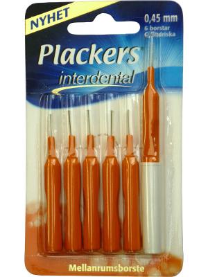 Plackers Interdental 0,45 мм набор цилиндрических интердентальных ершиков