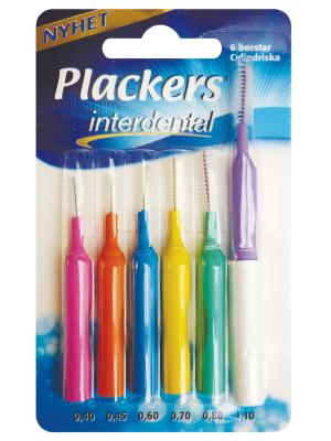 Plackers Interdental  от 0,4 мм до 1,1 мм. набор цилиндрических интердентальных ершиков